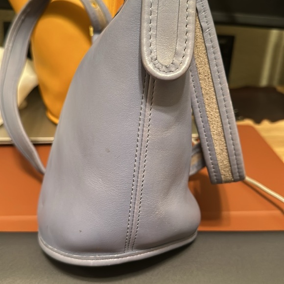 VINTAGE COACH MAGGIE DUFFLE CROSSBODY BAG PERIWINKLE BLUE 9019 USA - Picture 6 of 16